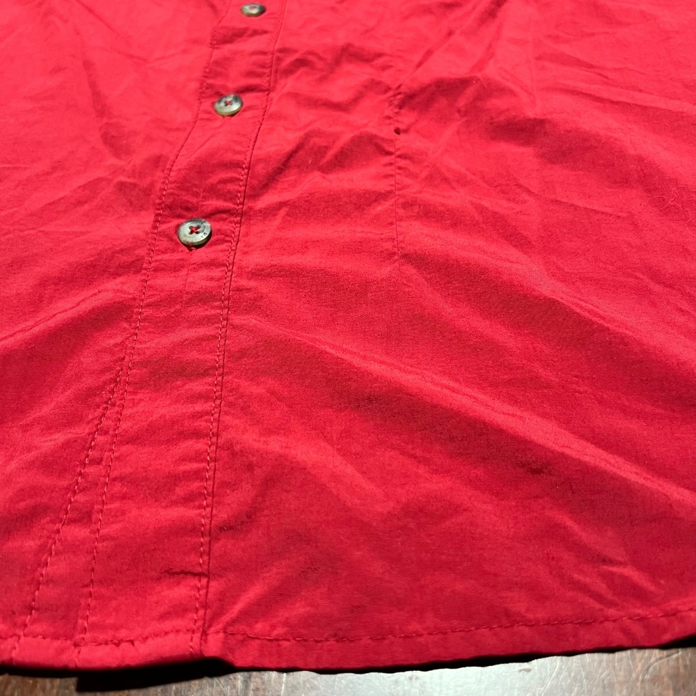 Magellan Outdoor Mens 3XL Red Short Sleeve Fishing Shirt Ventilated Nylon Button - Picture 7 of 16